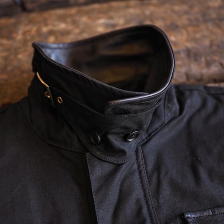 BiburyCourt／WAXED COTTON FIELD JACKET -Black-