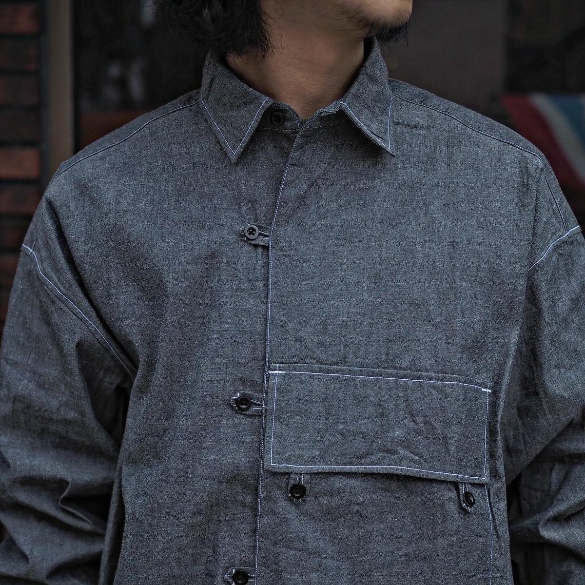 HAVERSACK / Regular Collar Semi Long Shirts | C