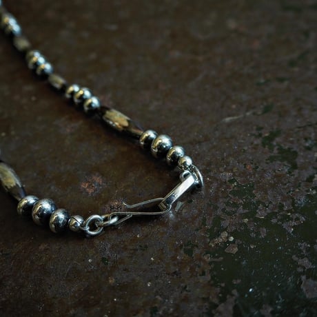 DUCK TAIL / Silver Beads Necklace-50cm- "SP-Type"
