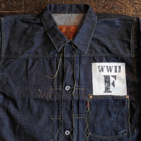 FULLCOUNT / WWII Model Brown Cotton Denim Jacket (Non Wash)