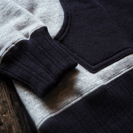 FULL COUNT / After Hood Sweat Shirt Mother Cotton'2Tone'
