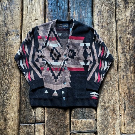 PENDLETON / LAMBS WOOL KNIT CARDIGAN