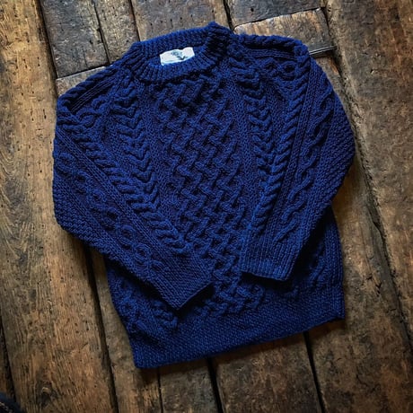INVERALLAN / 1A CREW SWEATER  INDIGO COTTON