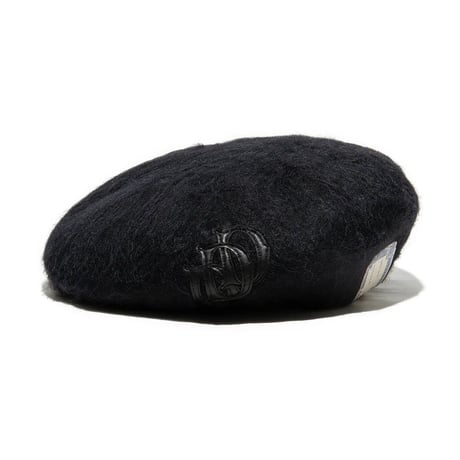 THE H.W.DOG&CO.／LEATHER WAPPEN FLUFFY BERET