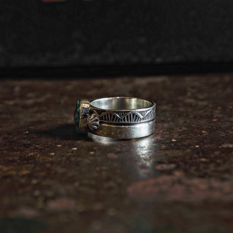 Henry Mariano ／  STAM WORK TURQUOISE RING -Turquoise Mountain- "24"
