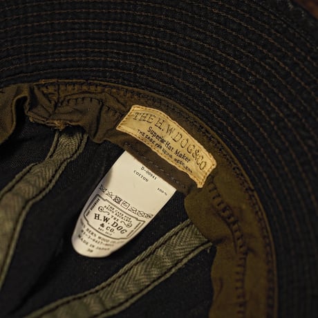 THE H.W.DOG&CO. / Vintage Denim Fatigue Hat "Black"