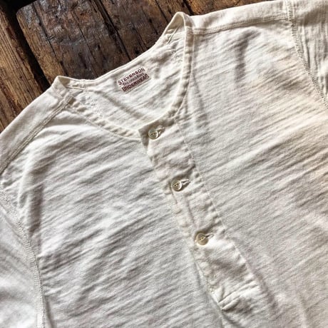 STEVENSON OVERALL CO. / Loop Wheel Short Sleeve Henley