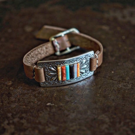 RAY ADAKAI ／ STAMP WORK & INLAY BRACELET
