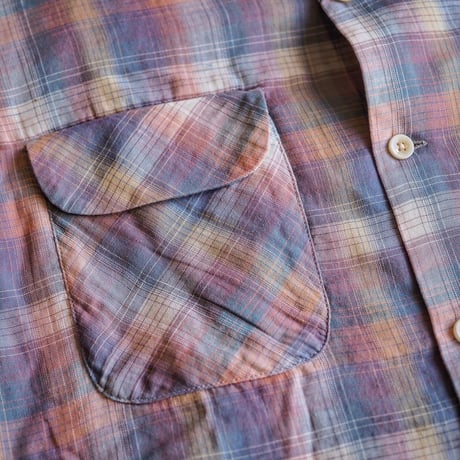 PENDLETON／OPEN COLLAR SHIRTS -Pale Pink×Yellow-