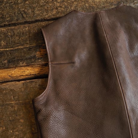 DEERHORNSMITH'S／ROUND NECK VEST "EZODEER LEATHER"
