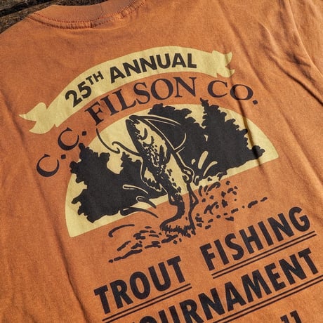 FILSON ／ FRONTIER GRAPHIC TEE -Dark Orange-