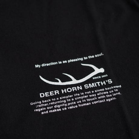 DEER HORN SMITH'S / Henley Neck Logo T-Shirt
