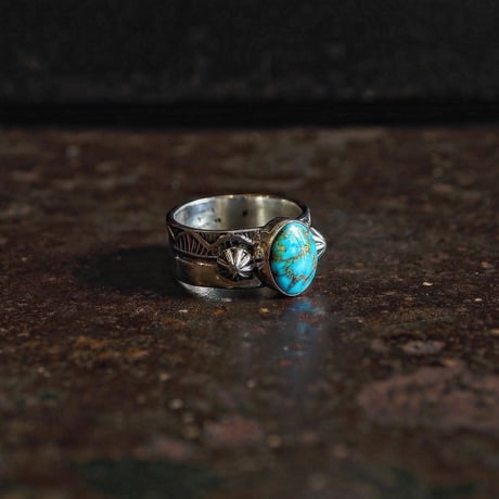 Henry Mariano ／  STAM WORK TURQUOISE RING -Turquoise Mountain- "24"