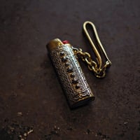 DUCK TAIL ／ Silver＆Brass Lighter Case "Wolf"