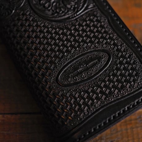 DEER HORN SMITHS Leather／CRAFT MIDDLE WALLET "BLACK"