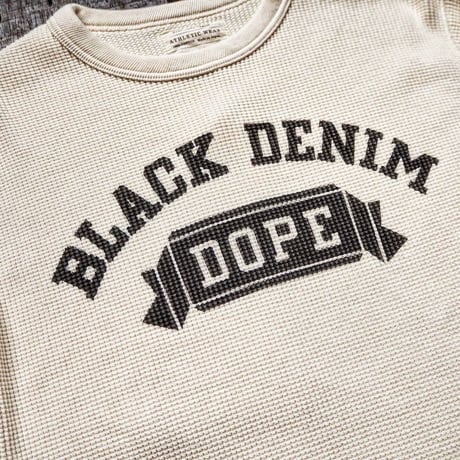 FULLCOUNT ／ HEAVYWEIGHT WAFFLE LONGSLEEVE T SHIRT "Black Denim DOPE"