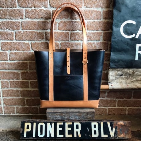LEFT HAND TOTE BAG GRcompany別注 / 限定Horween Chromexcel BLACK×TAN