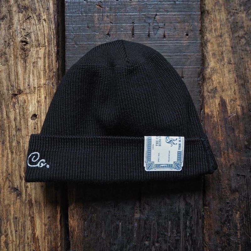 数回のみ使用The h.w.dog&co黒 ニット帽 ビーニー CRUNCHY BEANIE - Black – THE H.W.DOG&CO.