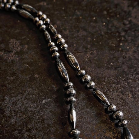 DUCK TAIL / Silver Beads Necklace-50cm- "SP-Type"