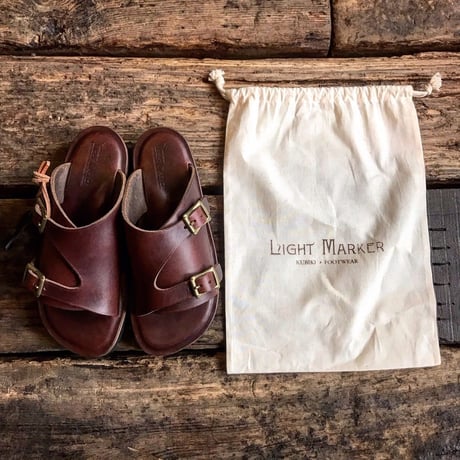 LIGHT MARKER / DOUBLE MONK STRAP SANDAL(ﾃｨﾝﾊﾞｰ)