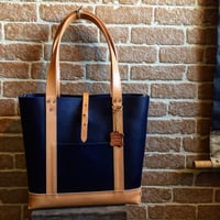 LEFT HAND TOTE BAG HARVEST別注 / NAVY×NATURAL