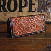 DEER HORN SMITHS Leather／SPECIAL CRAFT LONG WALLET "TANxBROWN"