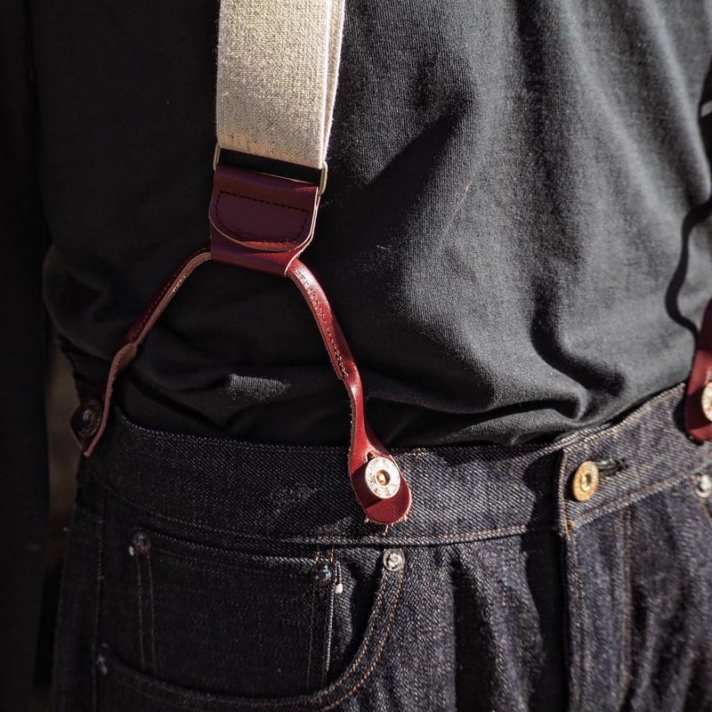 新品同様　フルカウント サスペンダー 6016 Ecru FULLCOUNT フルカウント サスペンダー 6016-2 : カジュアル