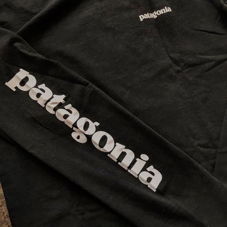 patagonia / ﾃｷｽﾄ ﾛｺﾞ ﾛﾝｸﾞｽﾘｰﾌﾞTEE