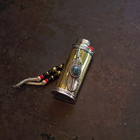 DUCK TAIL ／ 《SILVER＆BRASS LIGHTER CASE -Feather-