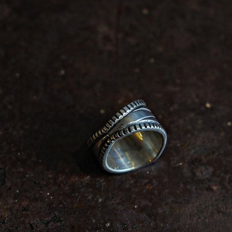 HARRISON JIM ／ Sun Burst Ring "14k＆Ingot Silver"