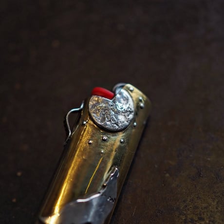 DUCK TAIL ／ Silver＆Brass Lighter Case "Wolf"