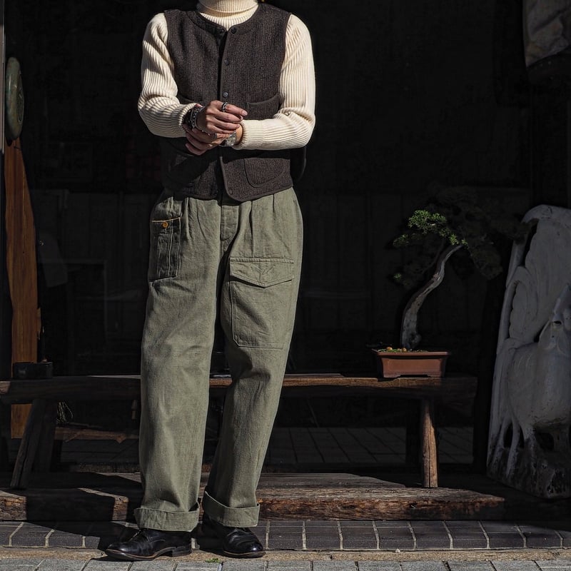 Nigel Cabourn/BRITISH ARMY PANTS -Loose Denim- Nigel Cabourn/BRITISH ARMY PANTS -Loose Denim-