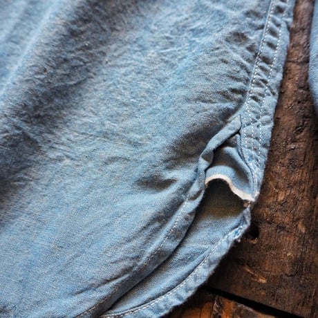 FULL COUNT / Stand Collar Chambray Shirt