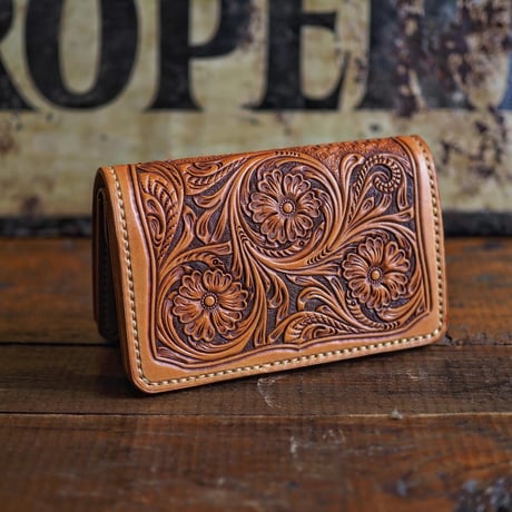 DEER HORN SMITHS Leather／CRAFT MIDDLE WALLET ”TAN"