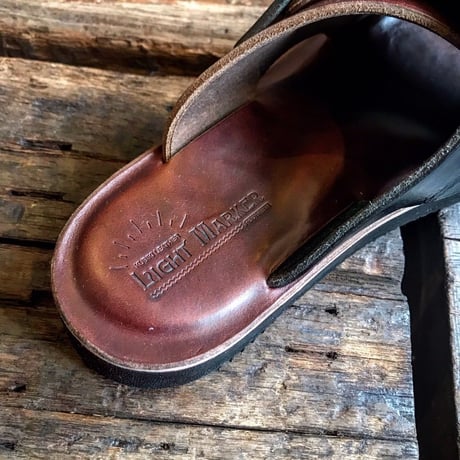LIGHT MARKER /DOUBLE MONK STRAP SANDAL (BLACK×ﾃｨﾝﾊﾞｰ)
