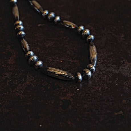 DUCK TAIL / Silver Beads Necklace-50cm- "SP-Type"