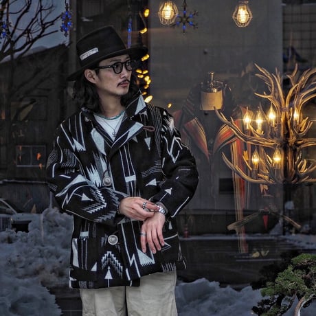 Earth spirit Original / PATCHWORK WOOL BLANKET JACKET -CH-Special-