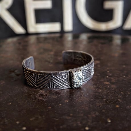 Gilbert Dino Garcia / Tufa Cast Bangle "White Buffalo"