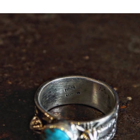 Henry Mariano ／  STAM WORK TURQUOISE RING -Turquoise Mountain- "24"
