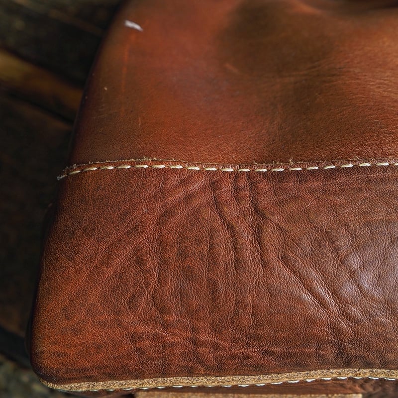 CORONADO LEATHER ／ COW HIDE SHORT HANDLE TOTE B