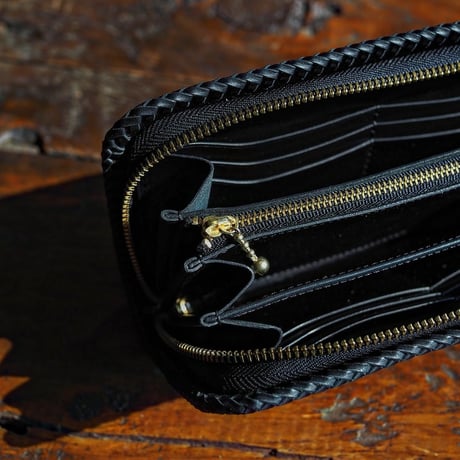 DEER HORN SMITH'S / CS-FULLZIP WALLET "BLACK x NAVY"