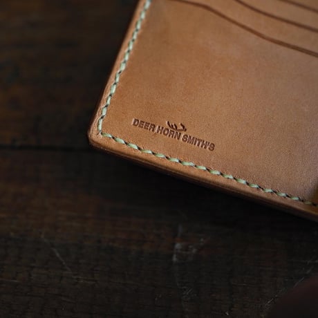 DEER HORN SMITHS Leather / SPECIAL-CRAFT BILLFOLD "TAN x BLACK"