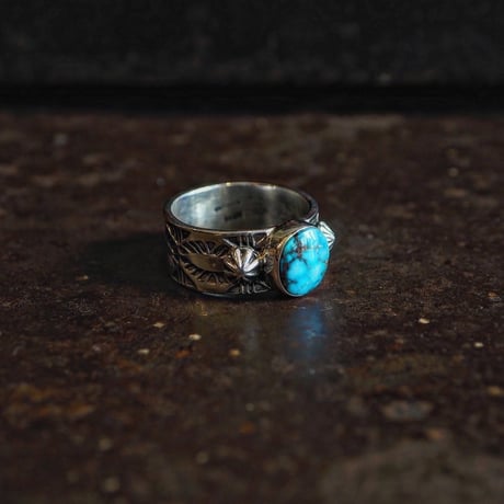 Henry Mariano ／  STAM WORK TURQUOISE RING -Turquoise Mountain- "27"