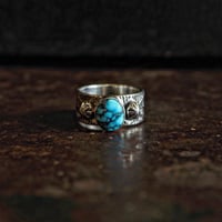 Henry Mariano ／  STAM WORK TURQUOISE RING -Turquoise Mountain- "24"