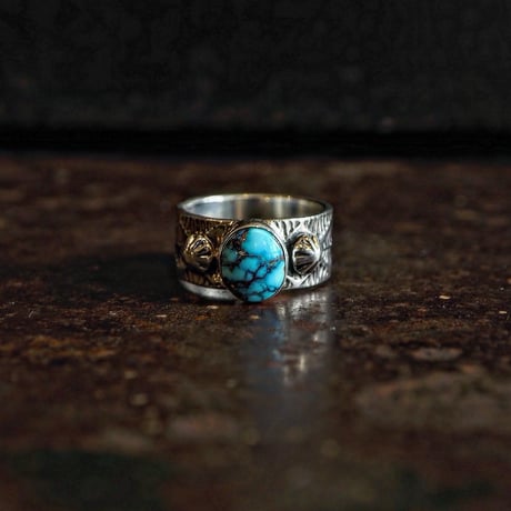 Henry Mariano ／  STAM WORK TURQUOISE RING -Turquoise Mountain- "24"