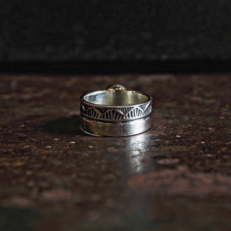 Henry Mariano ／  STAM WORK TURQUOISE RING -Turquoise Mountain- "24"