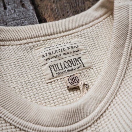 FULLCOUNT ／ HEAVYWEIGHT WAFFLE LONGSLEEVE T SHIRT "Black Denim DOPE"