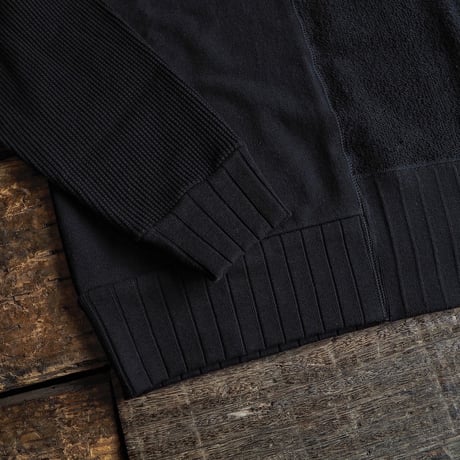 Nigel Cabourn / ARMY CREW JERSEY MIX -Black-
