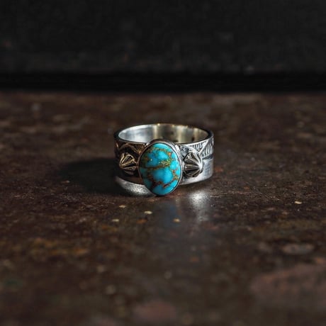 Henry Mariano ／  STAM WORK TURQUOISE RING -Turquoise Mountain- "24"