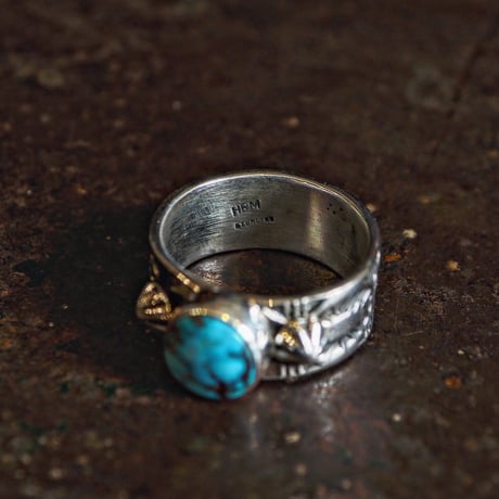 Henry Mariano ／  STAM WORK TURQUOISE RING -Turquoise Mountain- "27"